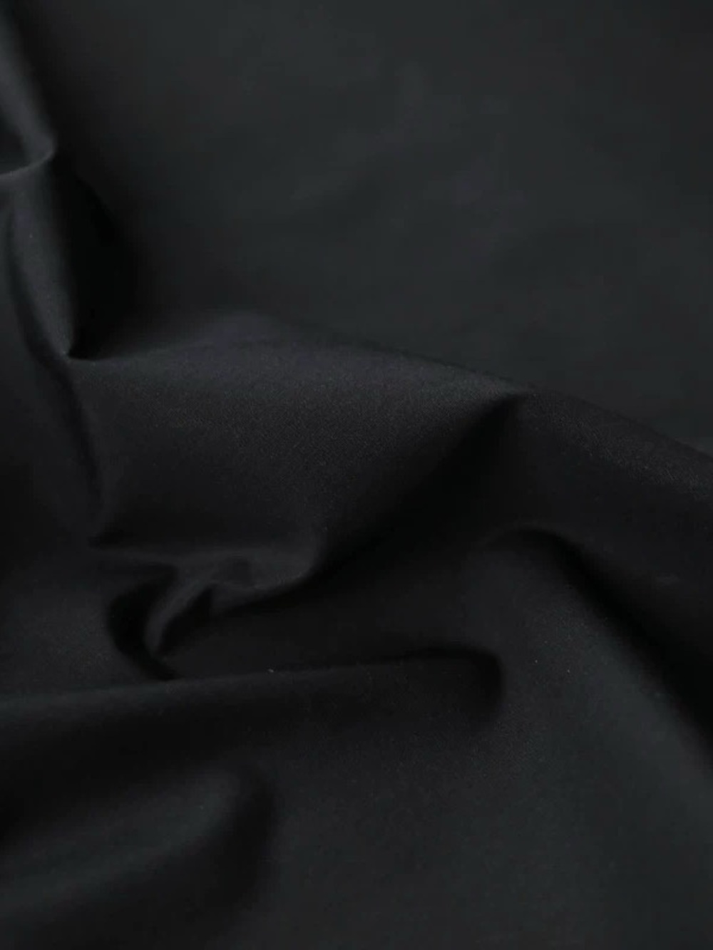 Black Silk and Cotton Blend Fabric - 5.3 yards - 53” width